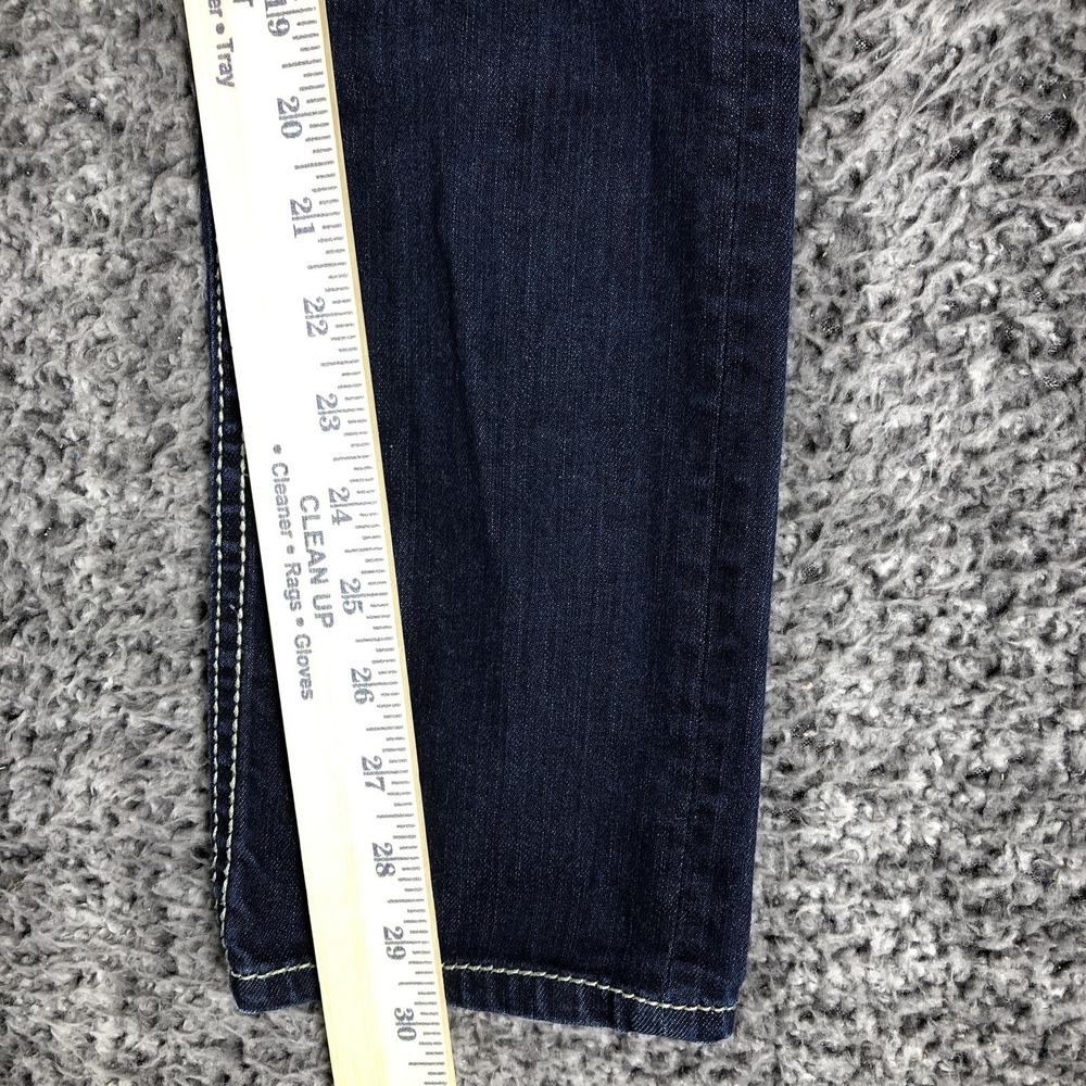 BKE Stella Straight Jeans Womens 25R Blue Med Wash Low Rise Slim Stretch Denim - Picture 6 of 14